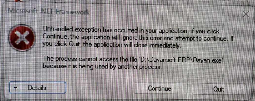 dotnetFrameworkError